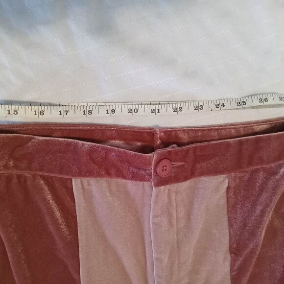 Hippie pants revamped, in two-tone pink velvet, stretchy and very comfortable - Picture 4 of 6